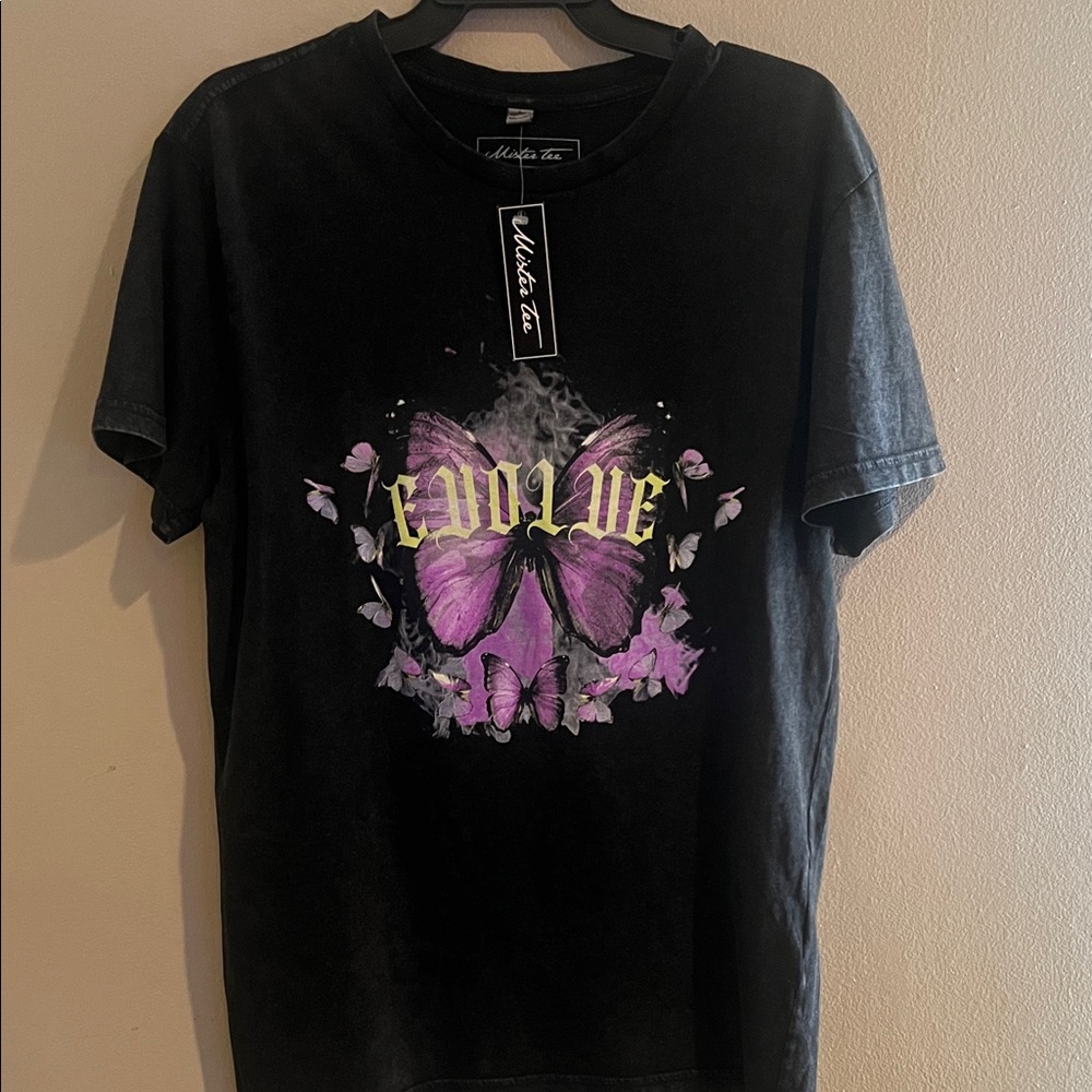 Black and Purple Graphic Tee